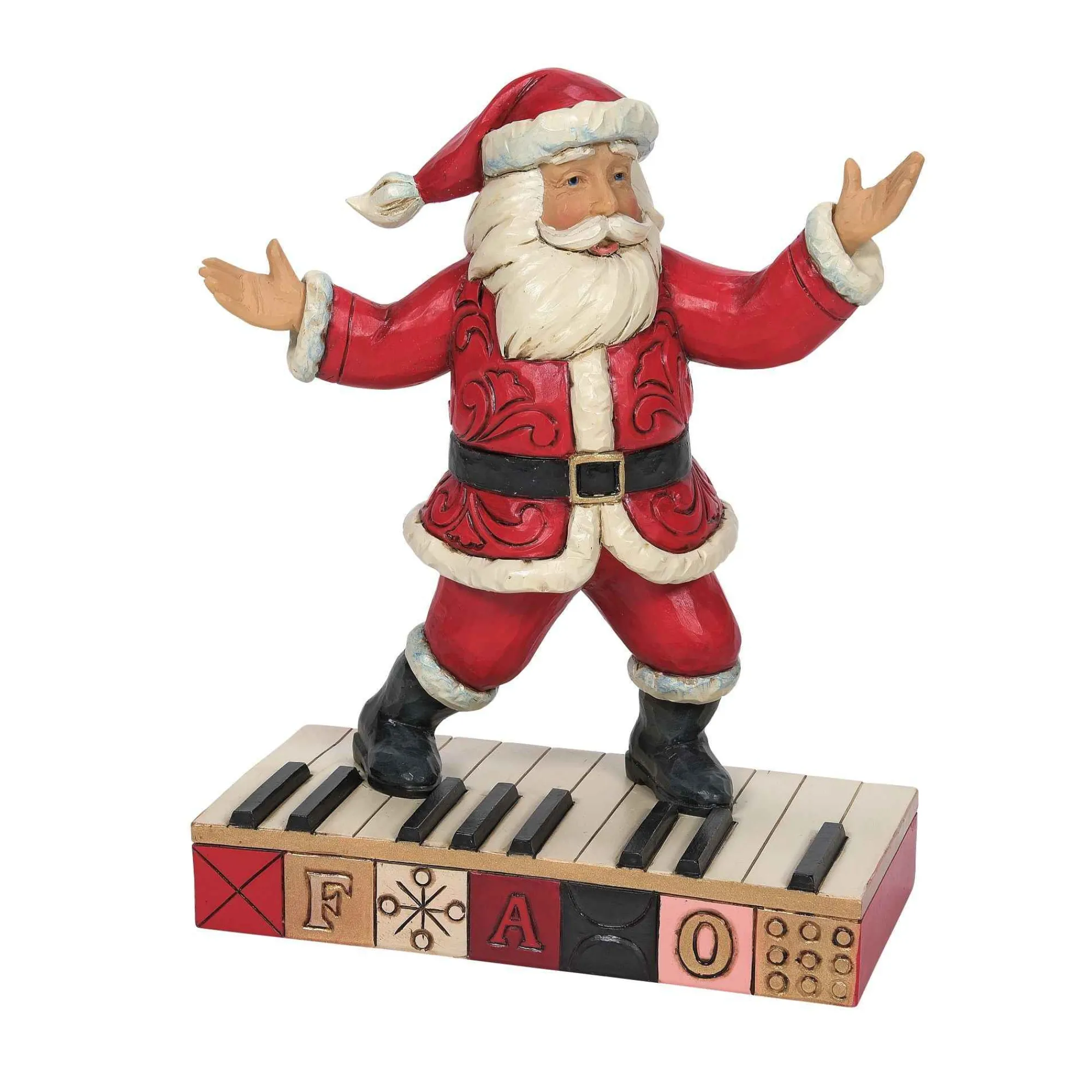 FAO Schwarz by Jim Shore Santa On Keyboard