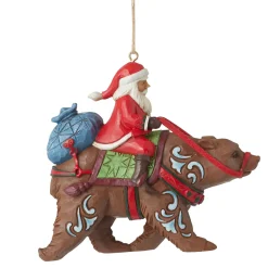Jim Shore Heartwood Creek Santa Riding Bear Ornament