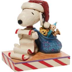 Peanuts by Jim Shore Santa Snoopy With List And Bag