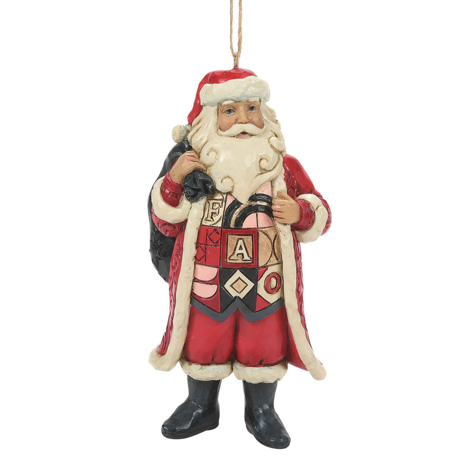 FAO Schwarz by Jim Shore Santa W/ Fao Toy Bag Ornament