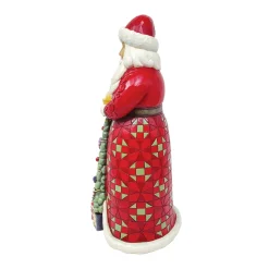 Jim Shore Heartwood Creek Santa With Christmas Tree Coat