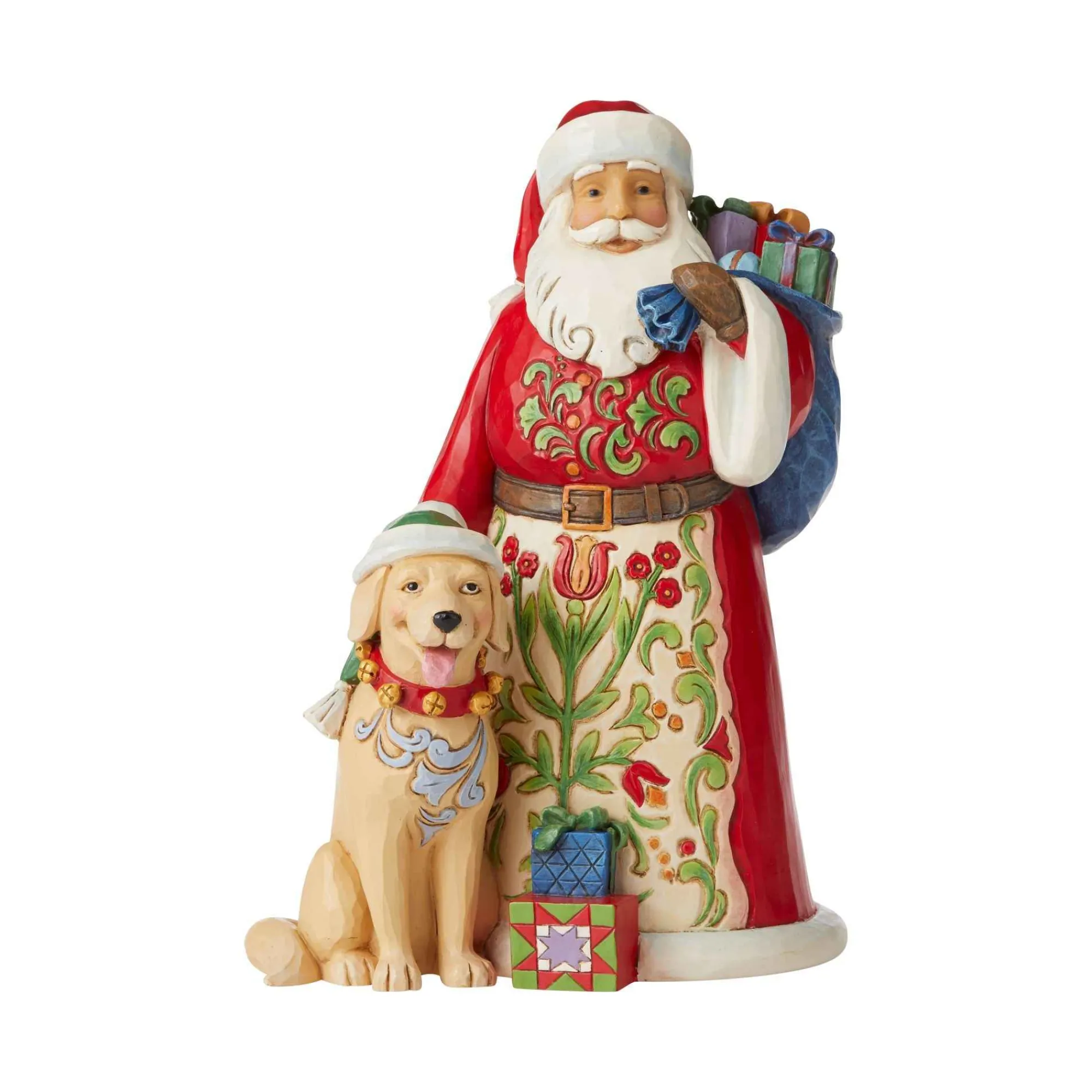 Jim Shore Heartwood Creek Santa With Dog