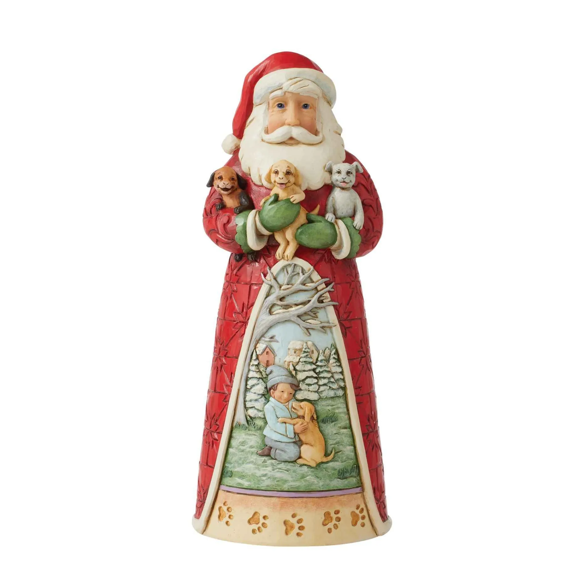 Jim Shore Heartwood Creek Santa With Puppies