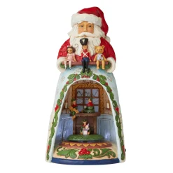 Jim Shore Heartwood Creek Santa Workshop Lighted Rotator