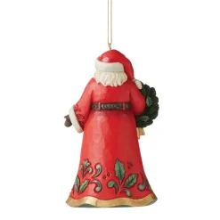 Jim Shore Heartwood Creek Santa Wreath Hanging Ornament