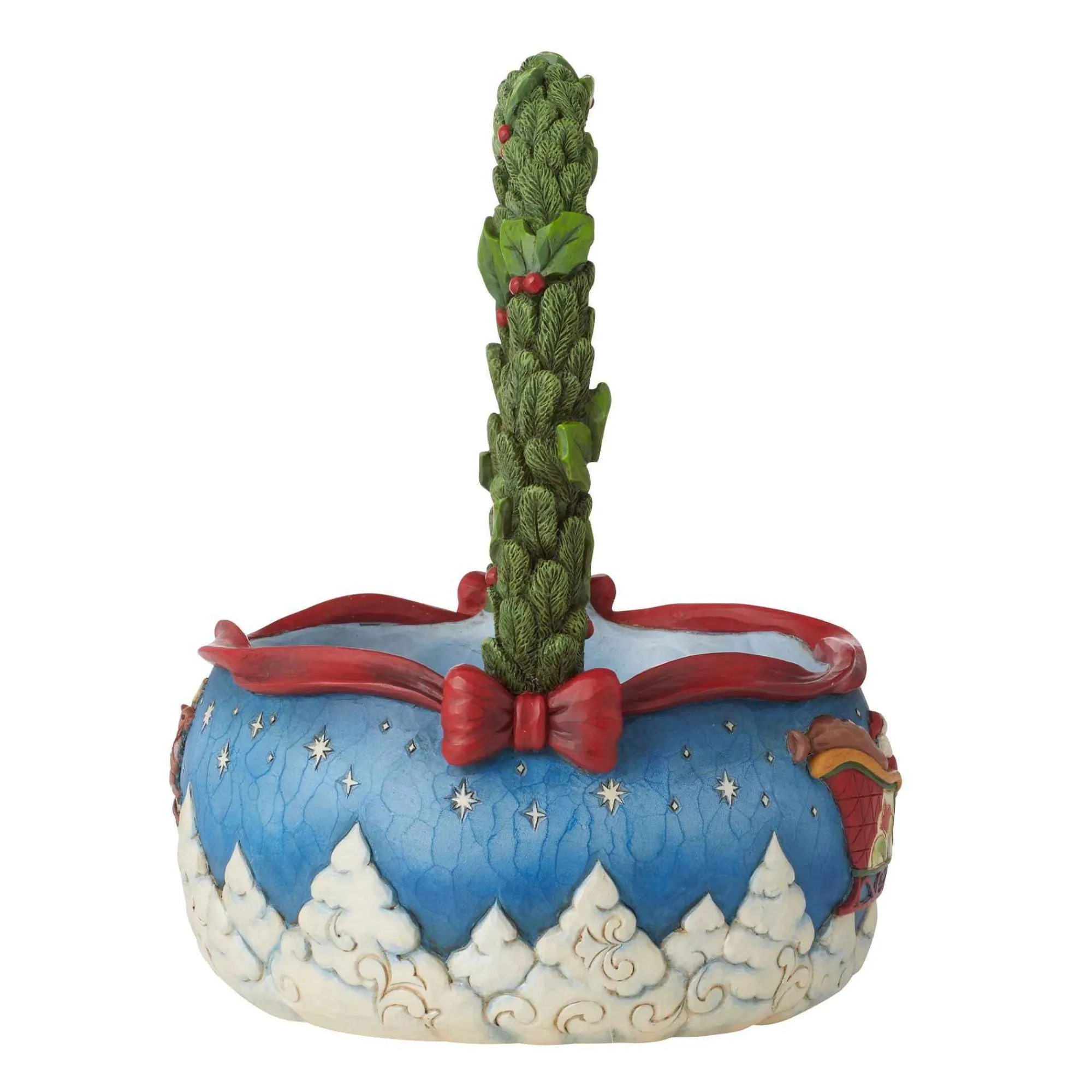 Jim Shore Heartwood Creek Set/4 Christmas Basket W/Ornam