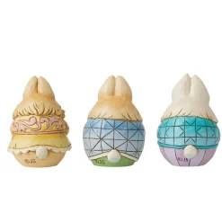 Jim Shore Heartwood Creek Set Of 3 Mini Bunny Eggs