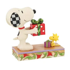 Peanuts by Jim Shore Snoopy & Woodstock With Gift