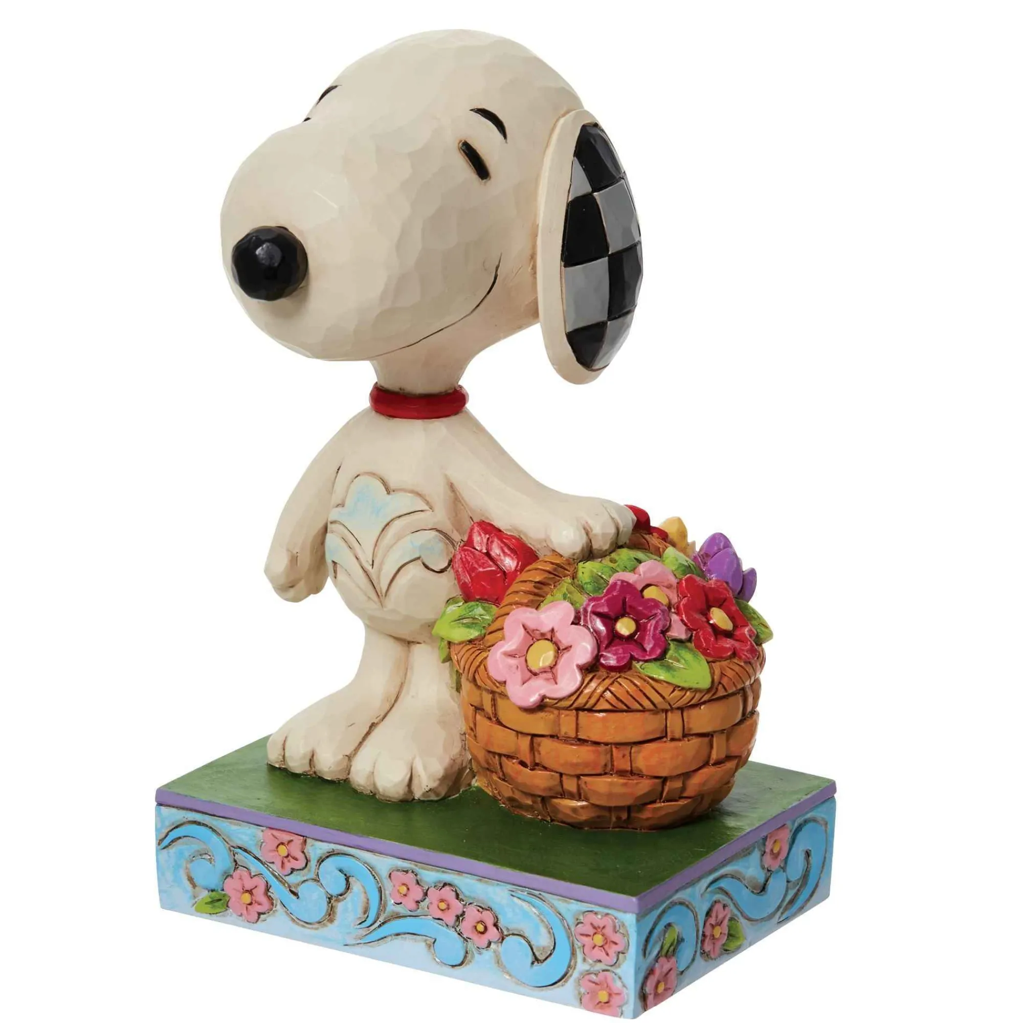 Peanuts by Jim Shore Snoopy Basket Of Tulips