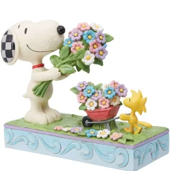 Peanuts by Jim Shore Snoopy Flowers & Woodstock