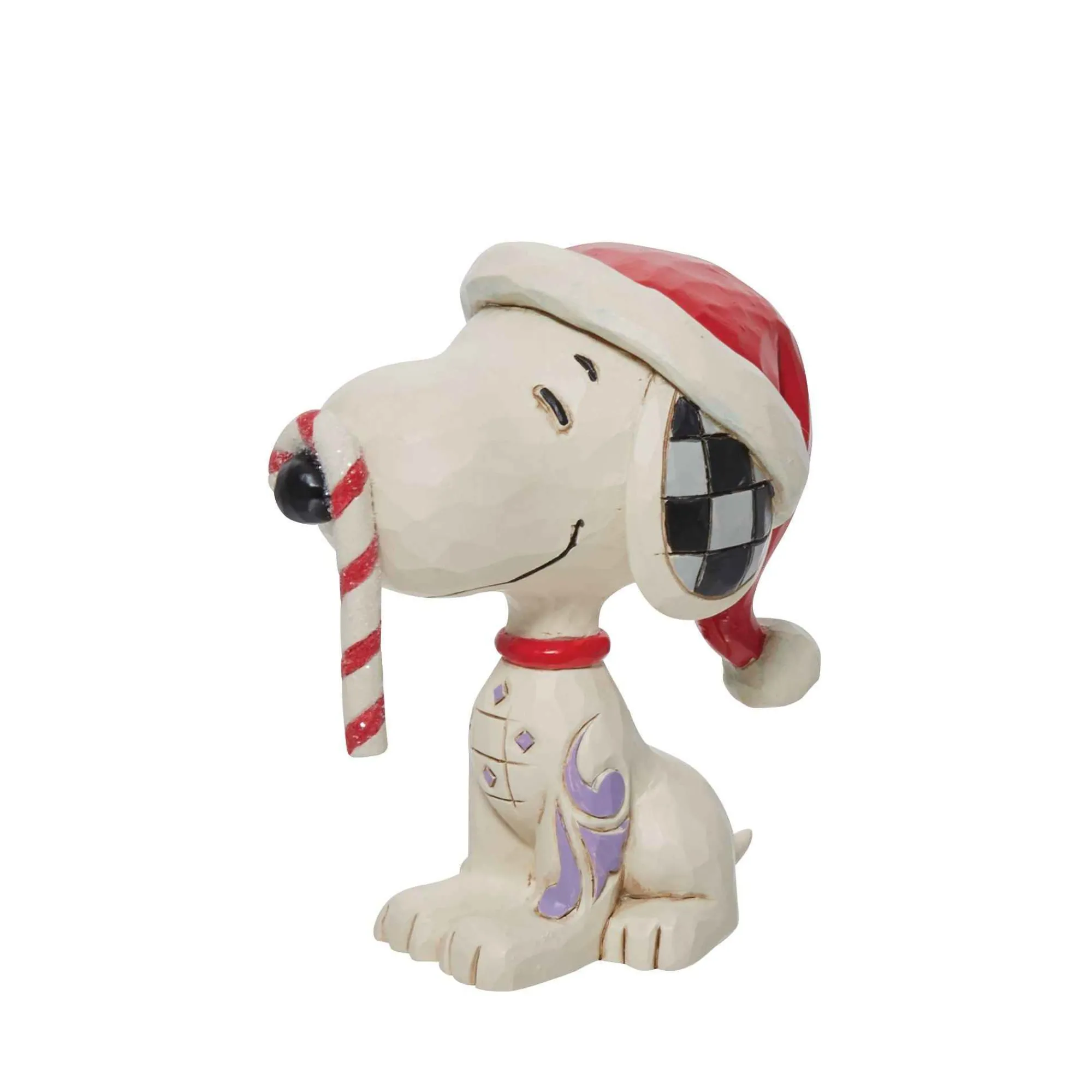 Peanuts by Jim Shore Snoopy Glitter Candy Cane Mini