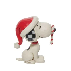 Peanuts by Jim Shore Snoopy Glitter Candy Cane Mini
