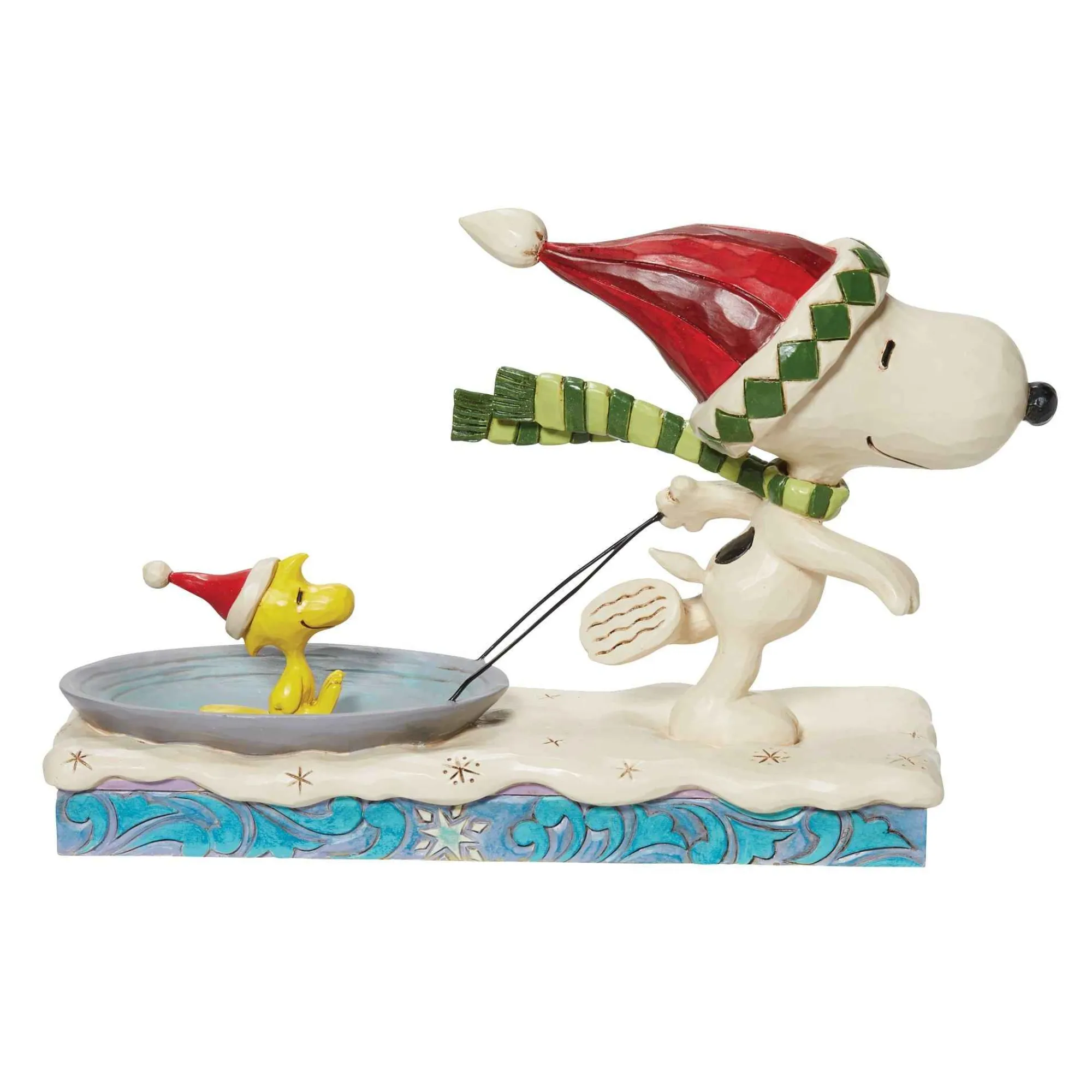 Peanuts by Jim Shore Snoopy W/ Woodstock On Saucer