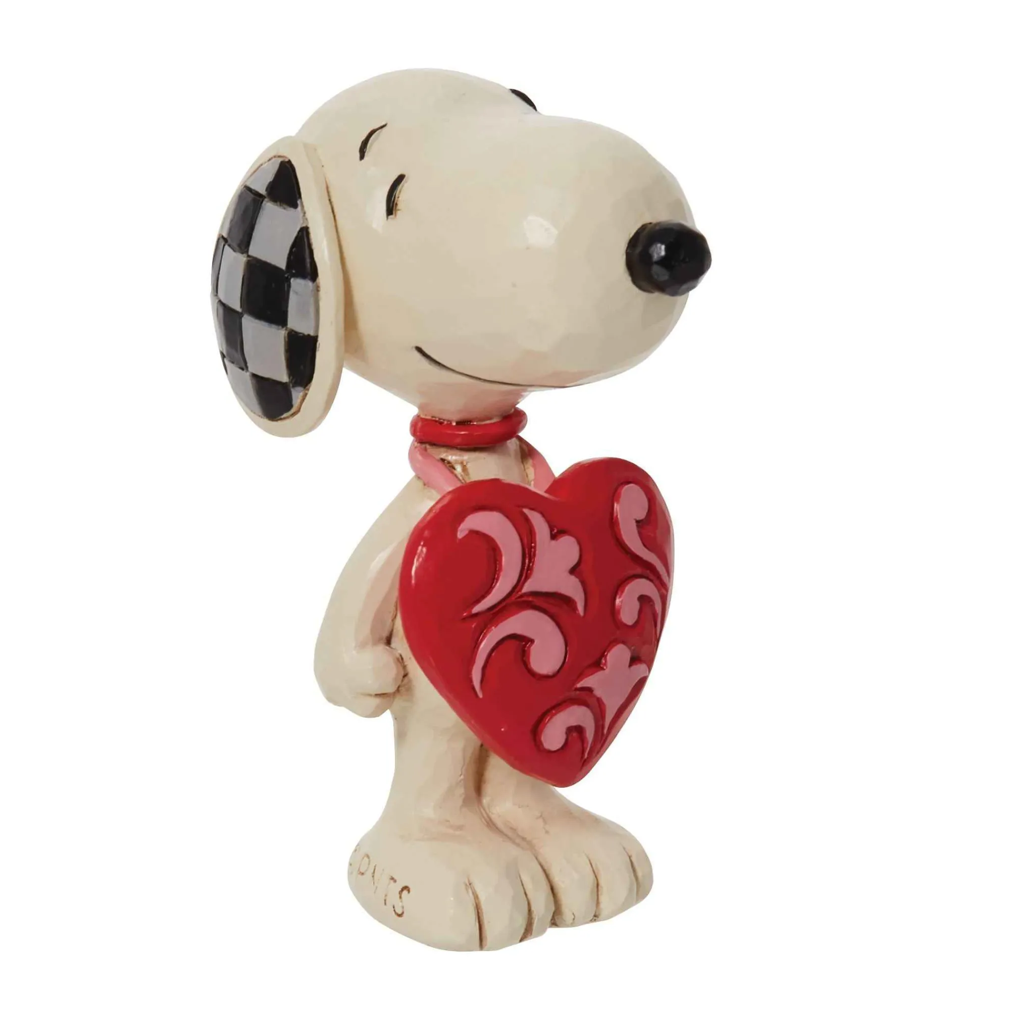 Peanuts by Jim Shore Snoopy Wearing Heart Sign