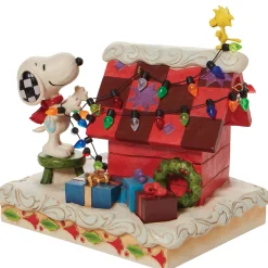 Peanuts by Jim Shore Snoopy With Ws Decorating Dog