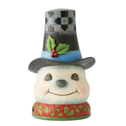 Jim Shore Heartwood Creek Snowman In Hat Lighted Rotator