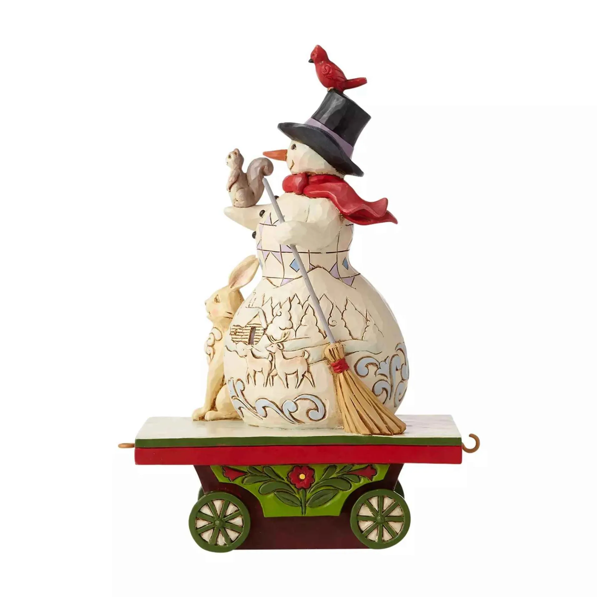 Jim Shore Heartwood Creek Snowman On Train Car
