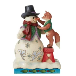 Jim Shore Heartwood Creek Snowman With Fox