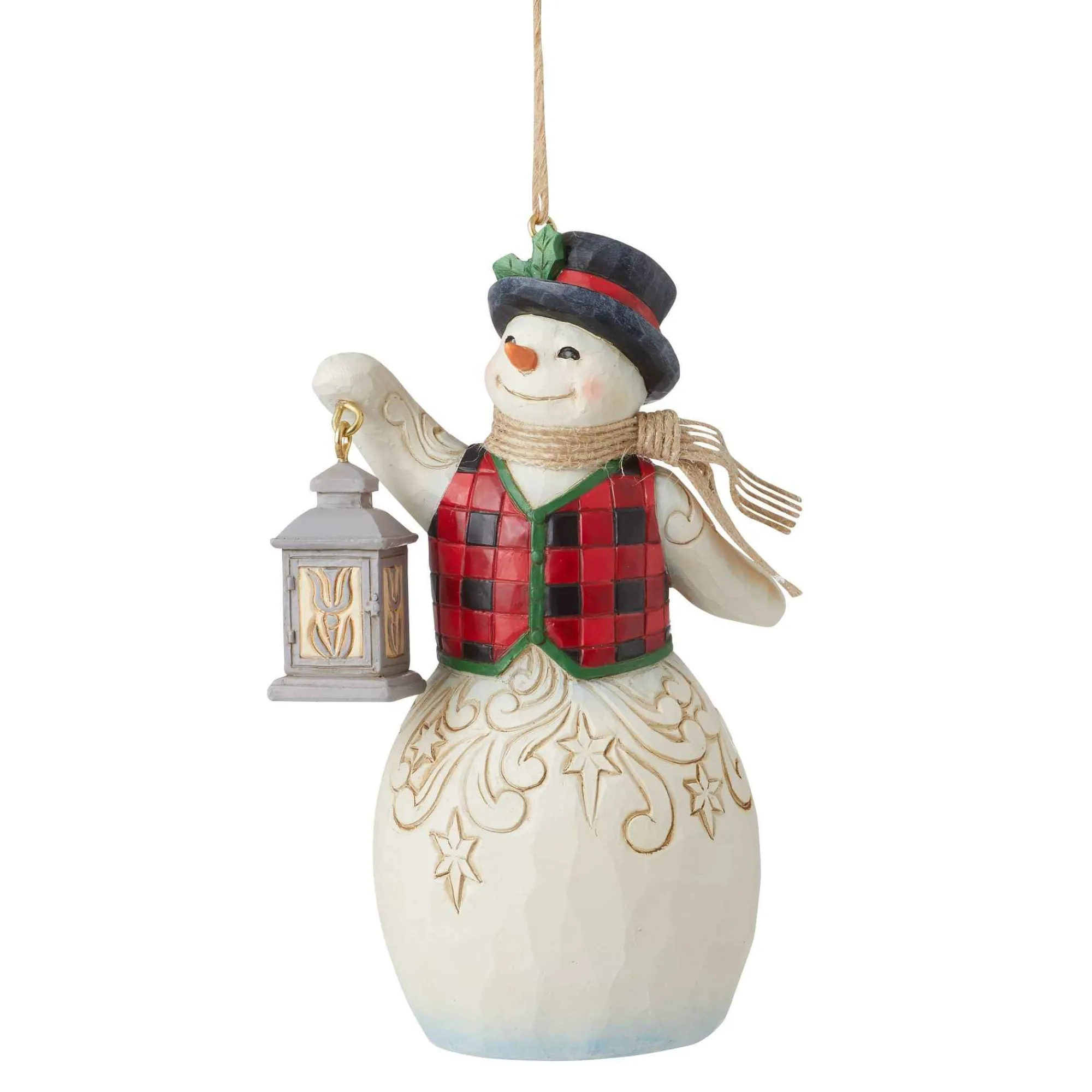 Country Living by Jim Shore Snowman With Lantern Ornament