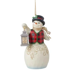 Country Living by Jim Shore Snowman With Lantern Ornament