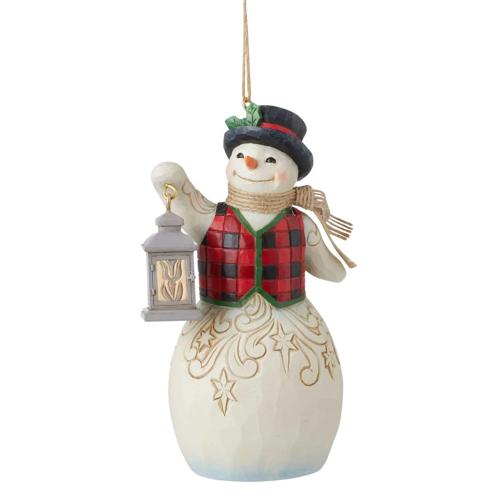 Country Living by Jim Shore Snowman With Lantern Ornament