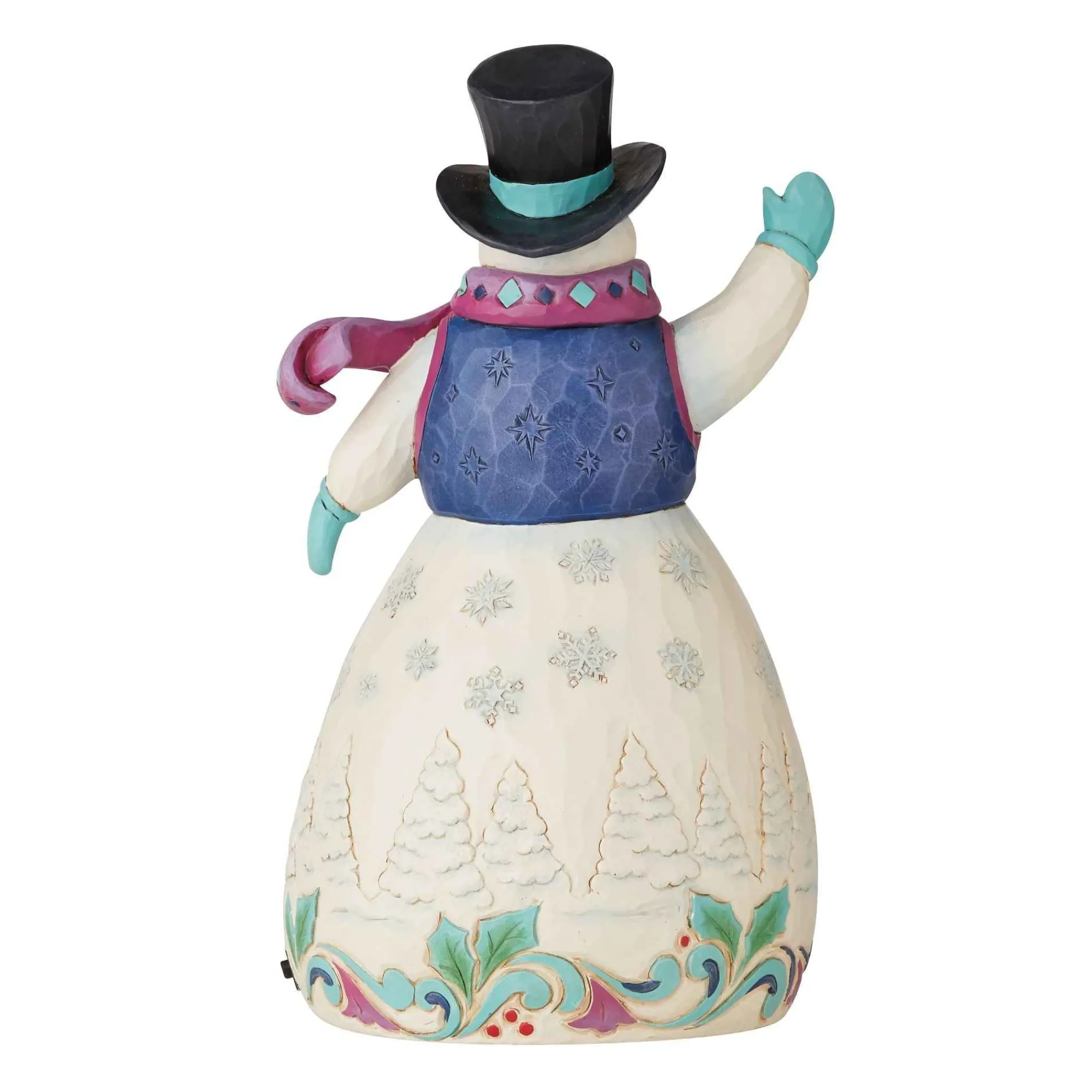 Jim Shore Heartwood Creek Snowman W/Tree Lighted Rotator