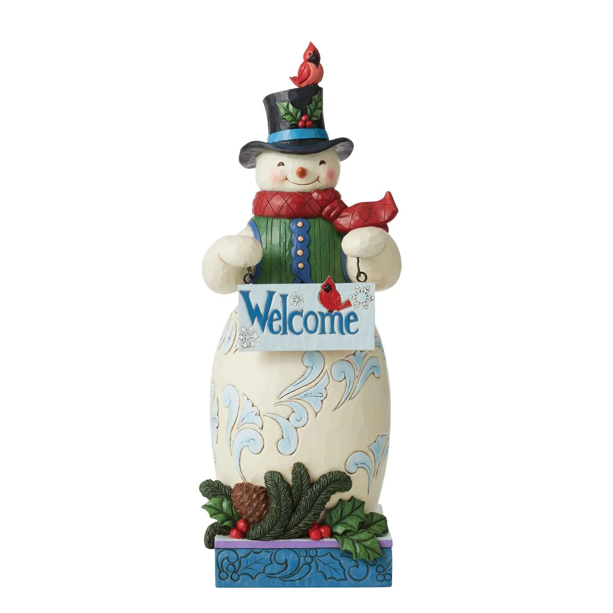 Jim Shore Heartwood Creek Statue Snowman Welcome Sign 2