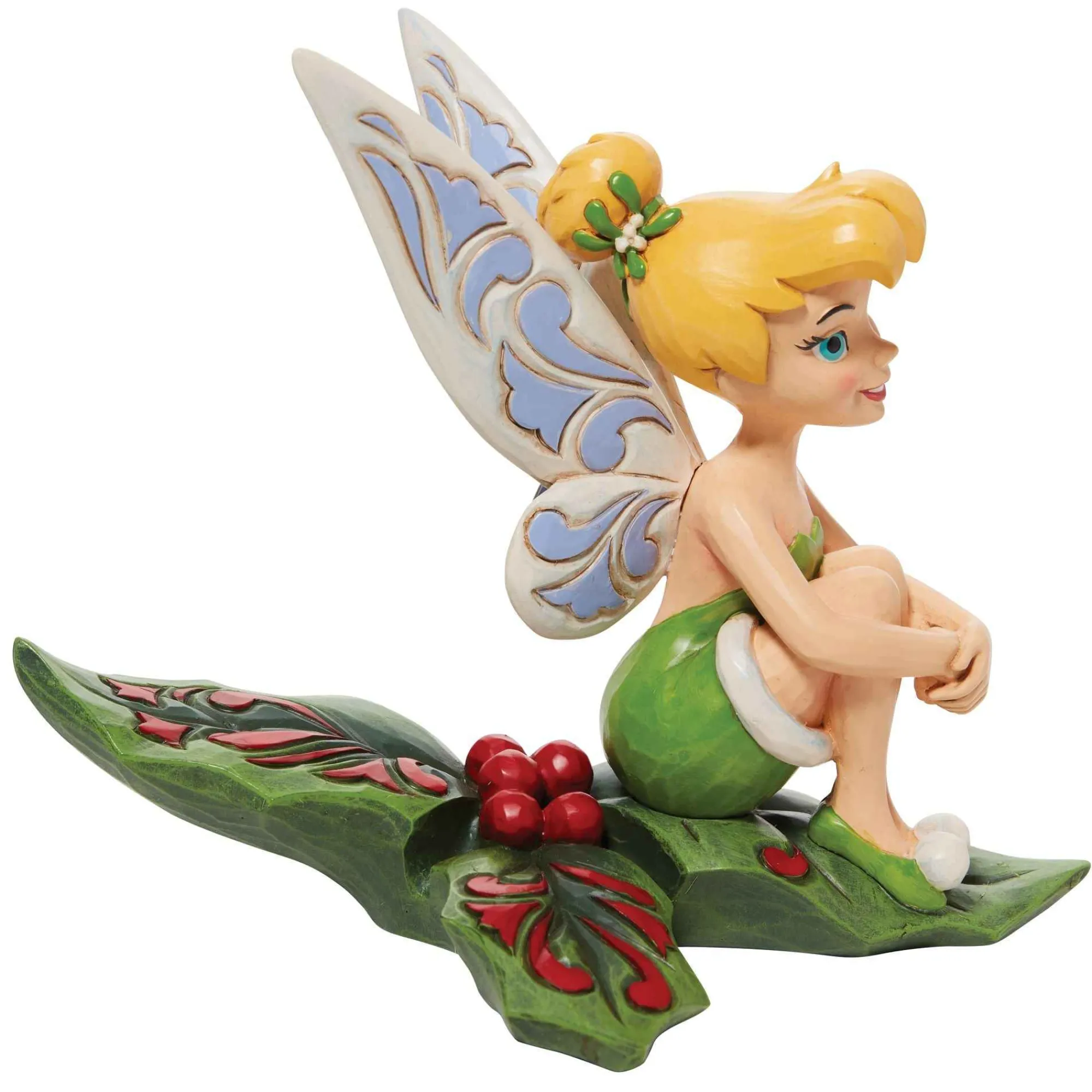 Disney Traditions Tinker Bell Sitting On Holly