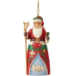 Jim Shore Heartwood Creek Welsh Santa Ornament