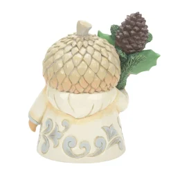 Jim Shore Heartwood Creek White Woodland Gnome Acorn Hat