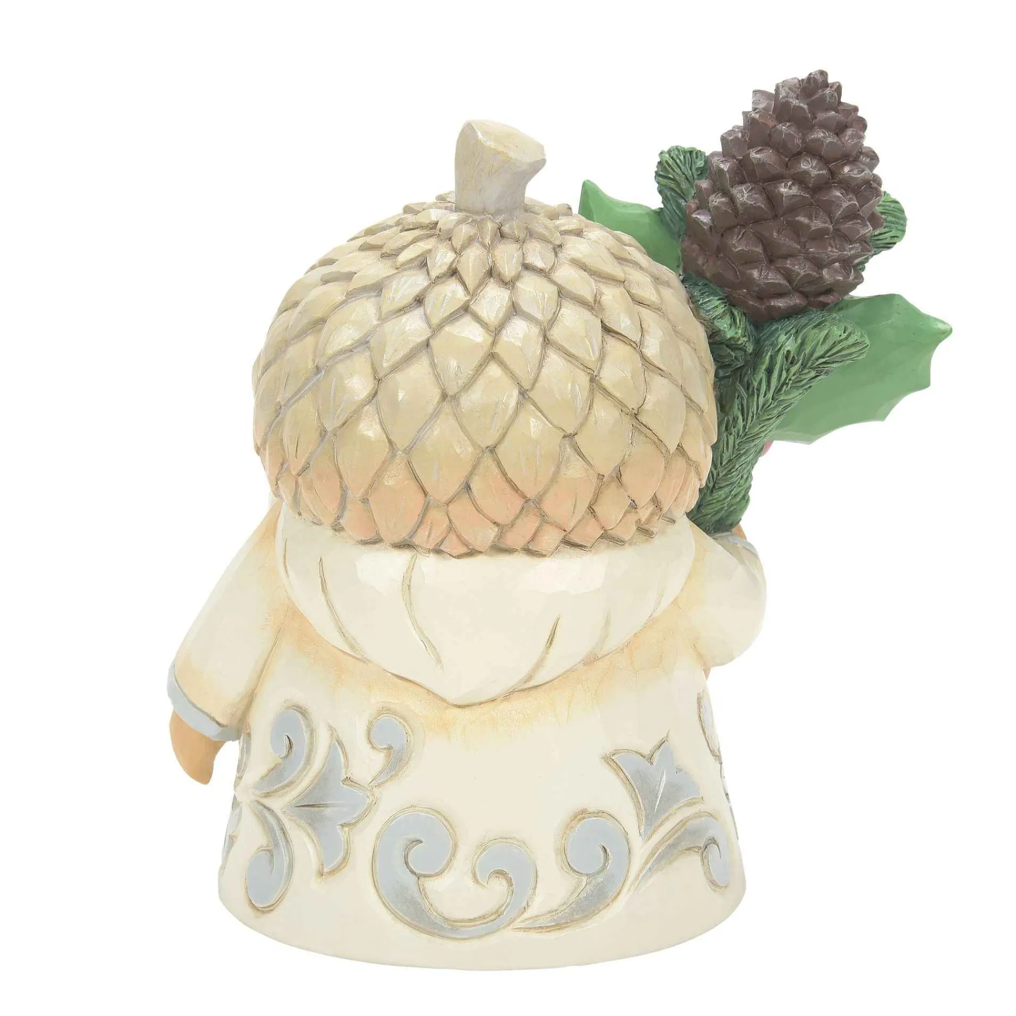 Jim Shore Heartwood Creek White Woodland Gnome Acorn Hat