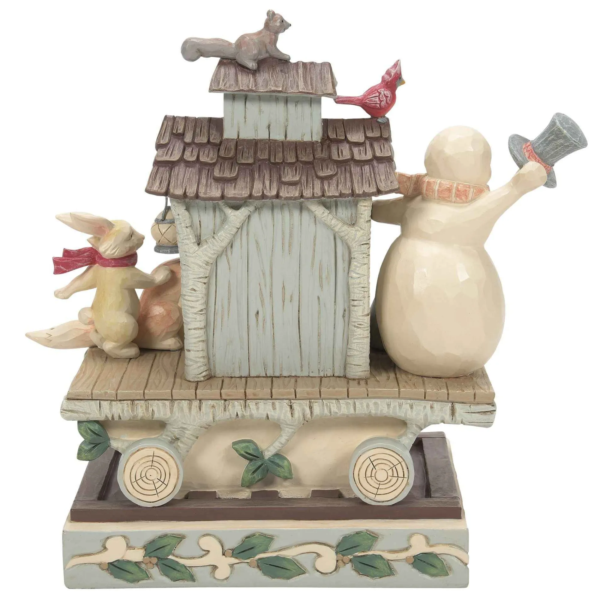 Jim Shore Heartwood Creek White Woodland Snowman Caboose