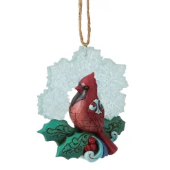 Jim Shore Heartwood Creek Wonderlnd Cardinal Snowflakeor