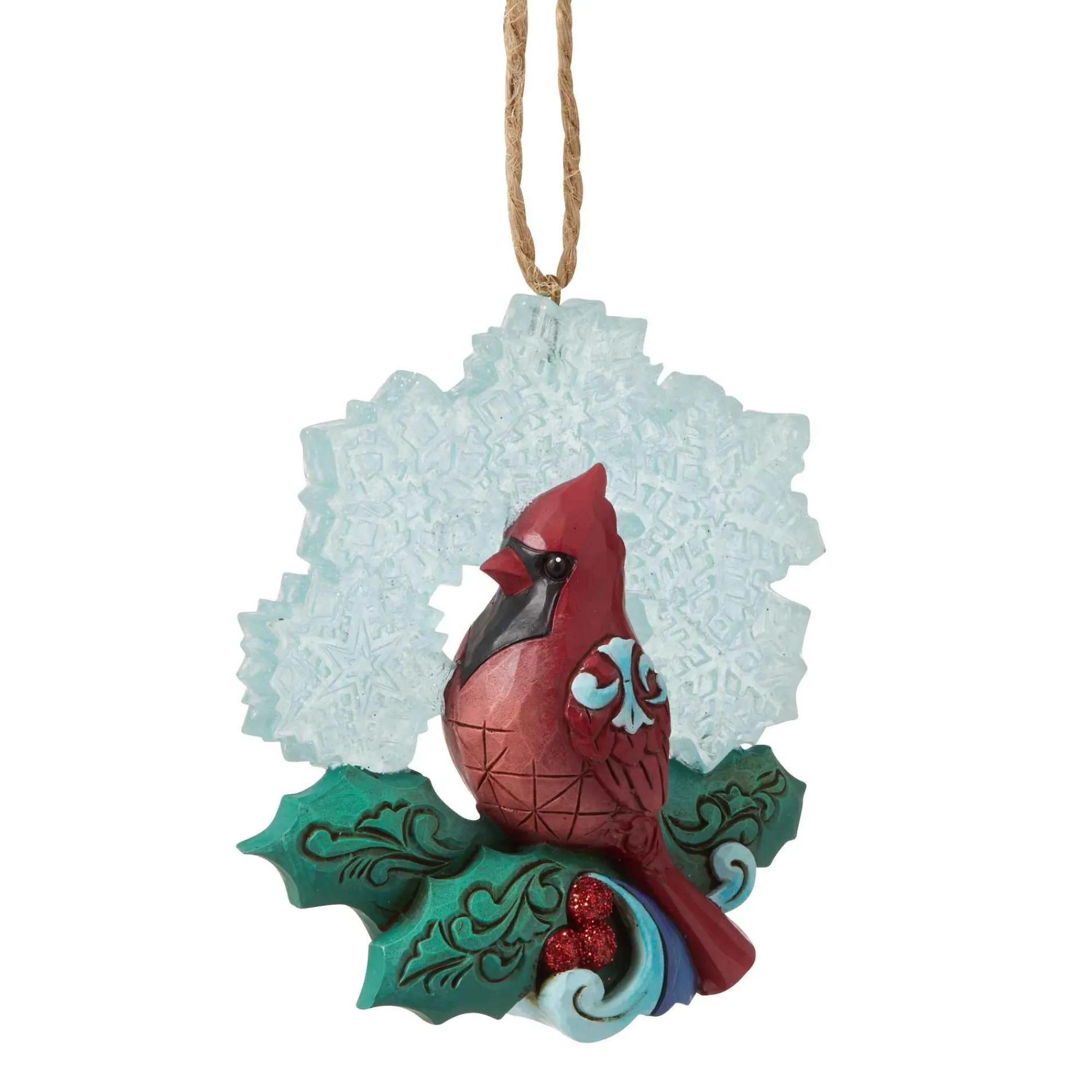 Jim Shore Heartwood Creek Wonderlnd Cardinal Snowflakeor