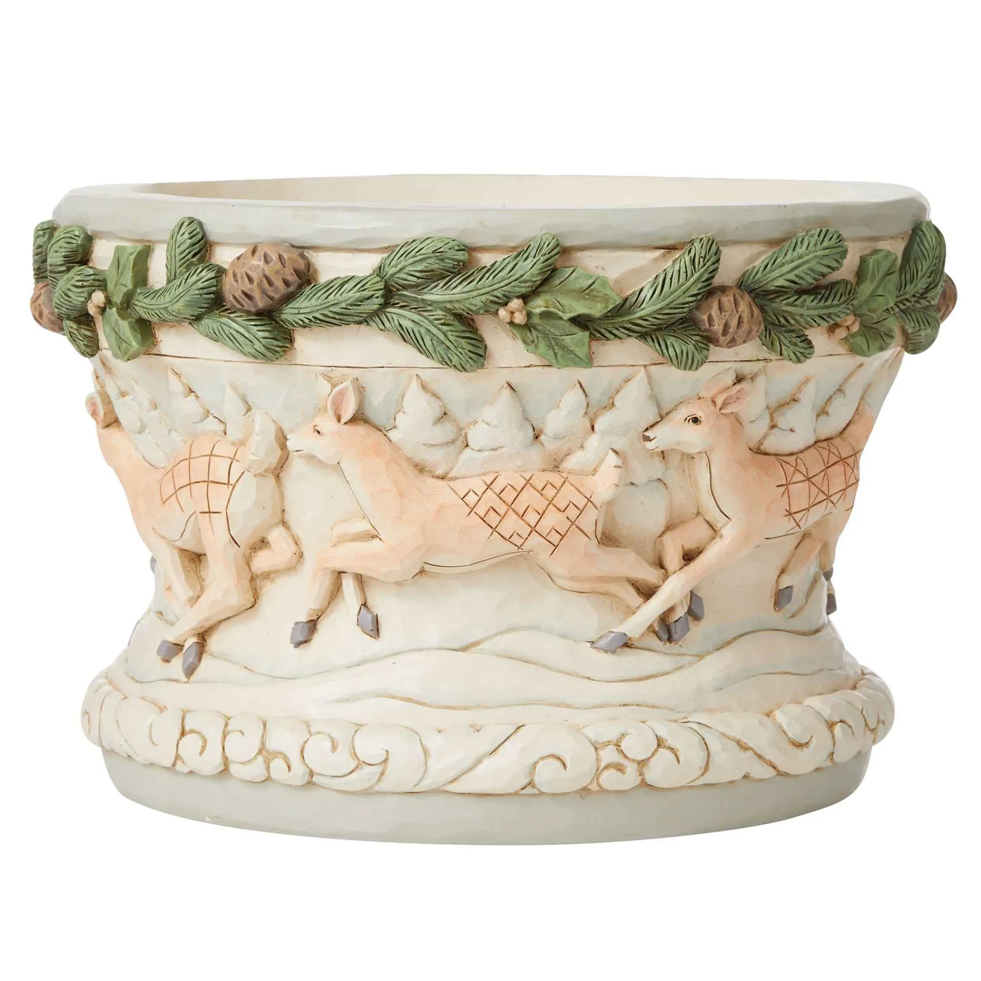 Jim Shore Heartwood Creek Woodland Deer Decorative Bowl