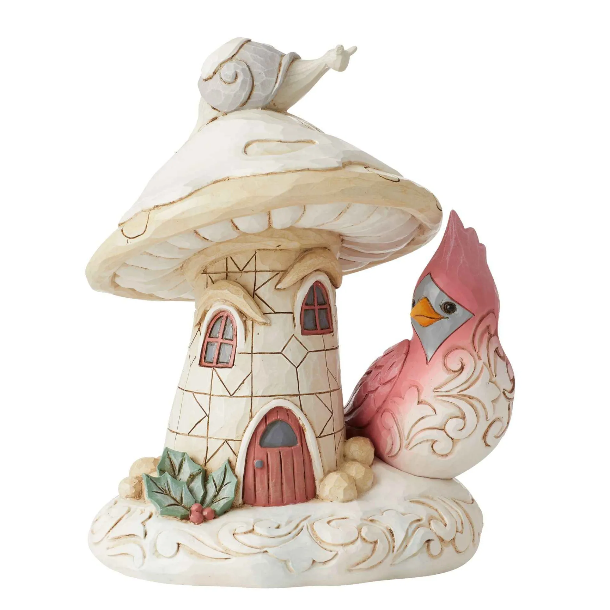 Jim Shore Heartwood Creek Woodland Mushroom House/Bird