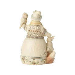 Jim Shore Heartwood Creek Woodland Snowman With Owl