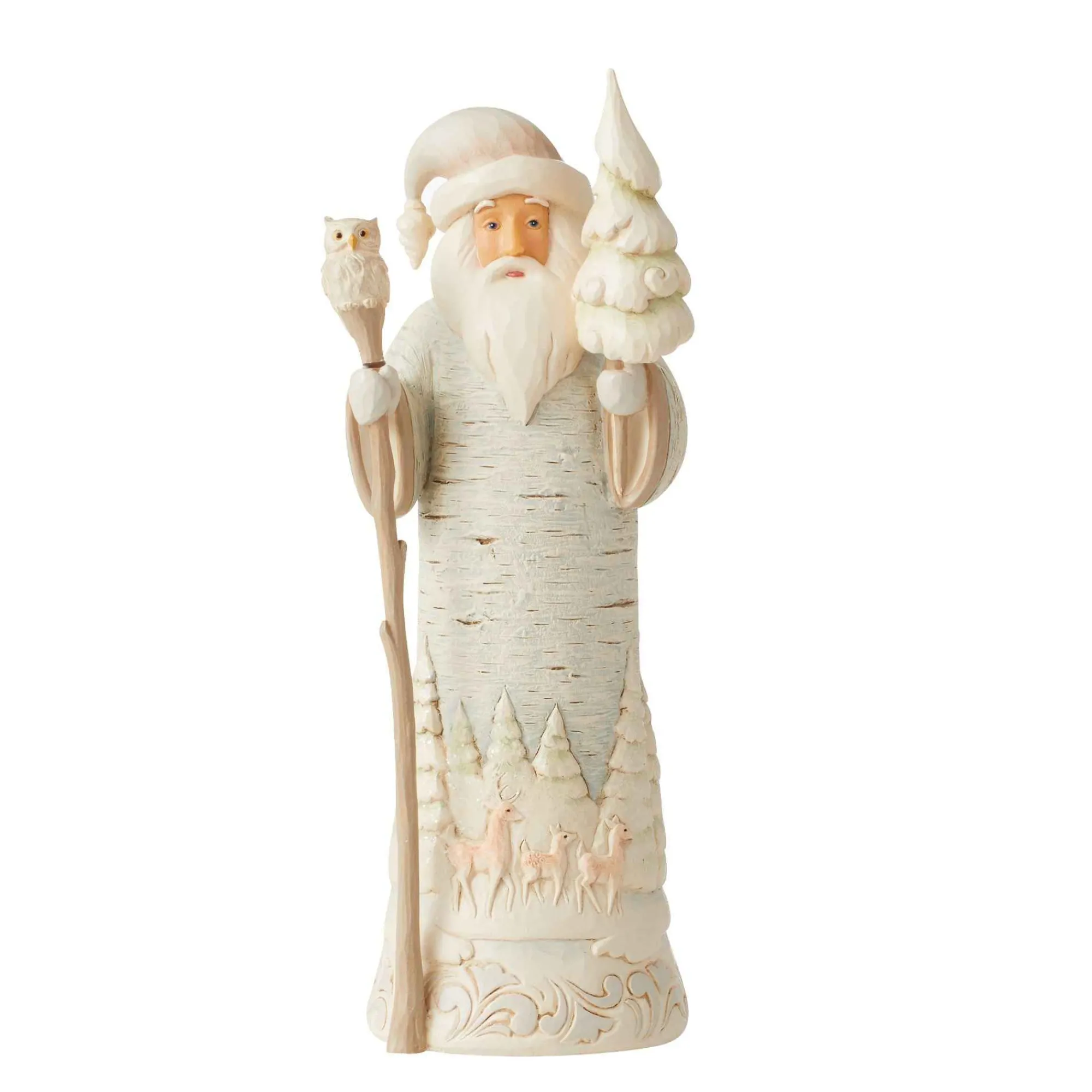 Jim Shore Heartwood Creek Wwoodland Birch Bark Santa Fig